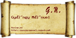 Gyöngy Mánuel névjegykártya